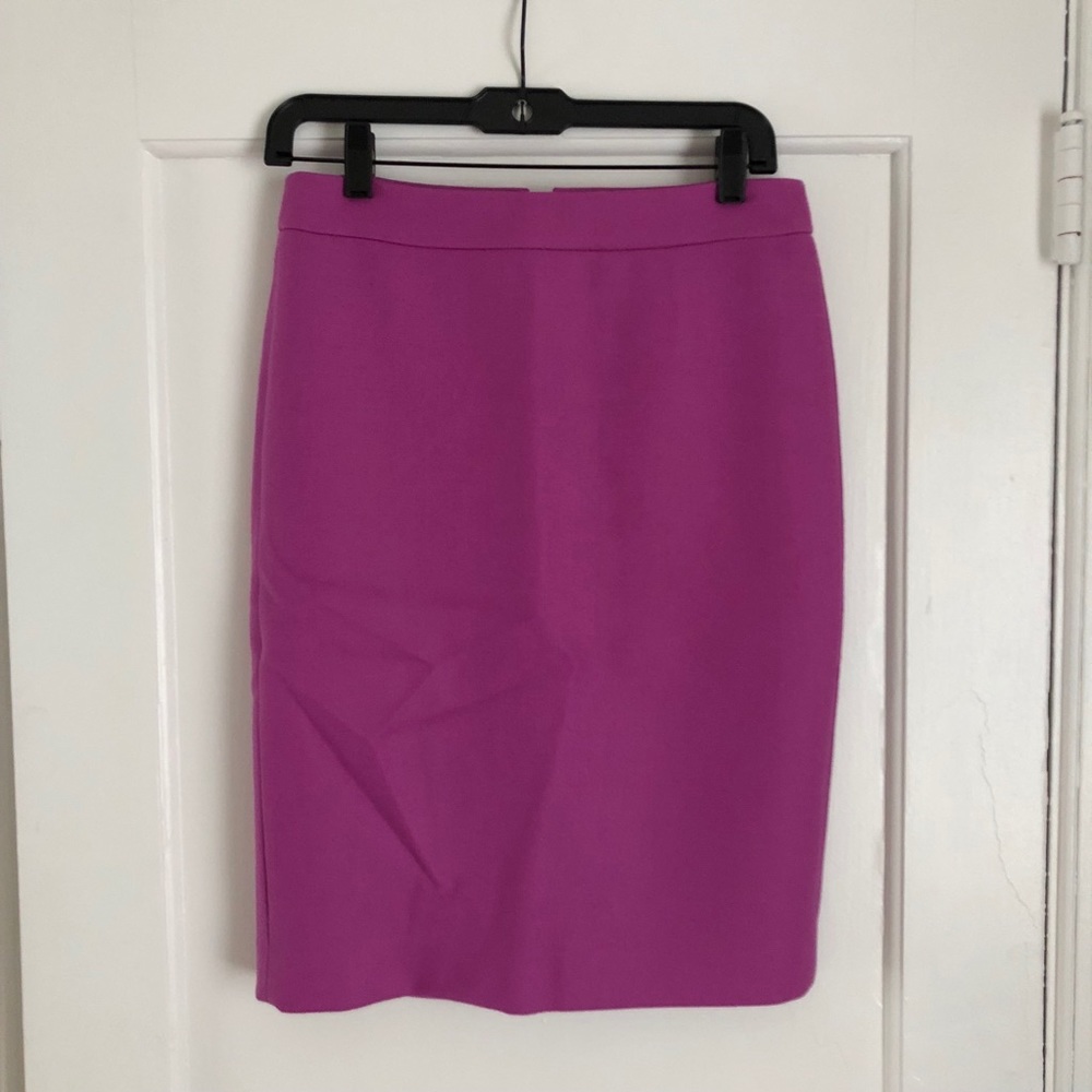 J CREW Pink Wool Pencil Skirt
